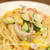 風邪の日に息子君が作ってくれた～イカと夏野菜のクリームパスタ♪