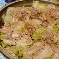 レンジで5分☆　レタスと豚バラのスパイシー重ね蒸し