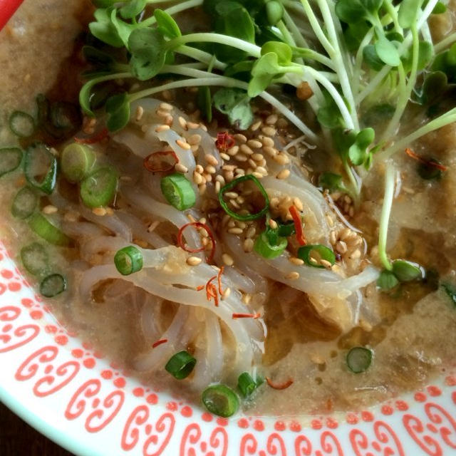 Sesame Ramen with Yam Noodle糸こんにゃく胡麻ラーメン風