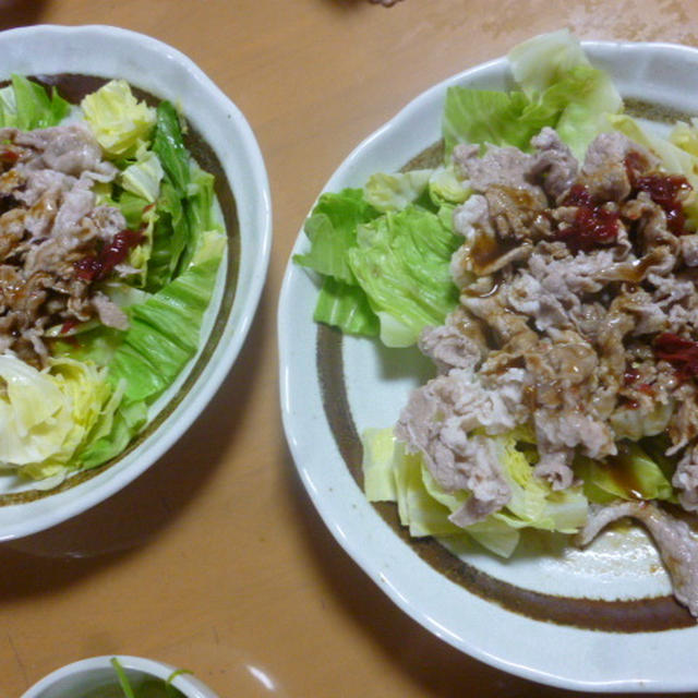 春キャベツたっぷり♪豚しゃぶ～梅肉ソースで♪