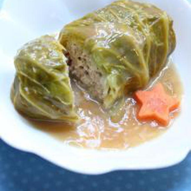 豆腐とツナの和風ロールキャベツ