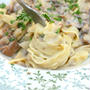 Homemade Pasta with Mushroom Sauceホームメードパスタとマッシュルームソース