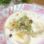 餅入りトロトロ白菜とベーコンのミルクスープ