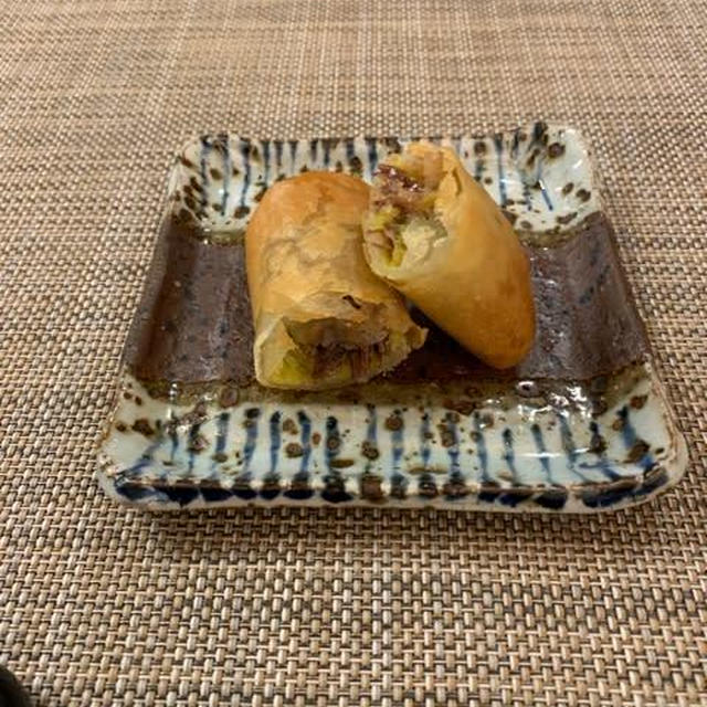 春の点心飲茶 2.蛍烏賊の春巻き・熱々蒸篭のお楽しみ