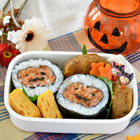 キャラ弁＊ハロウィン巻きおにぎりのお弁当＊＊