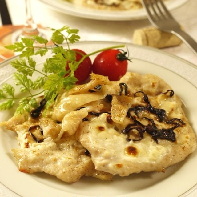 クリームチーズと塩こぶのチキングリル