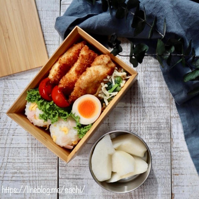 息子の＊チキンカツ弁当♡【#お弁当#鶏むね肉】
