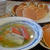 野菜スープ＆豆乳パンケーキ。