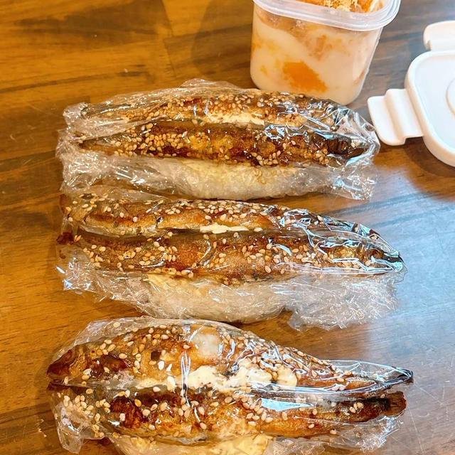 ししゃもの甘辛おにぎりです！