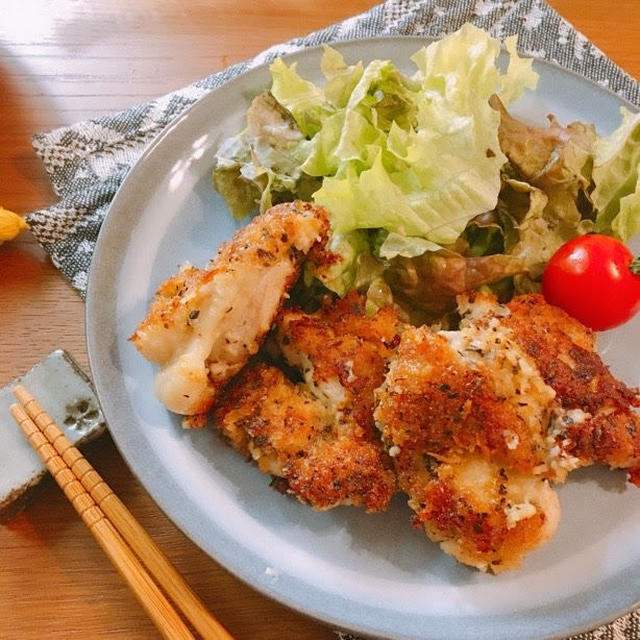 マヨがポイント！簡単ジューシー！鶏もも肉のパン粉焼き