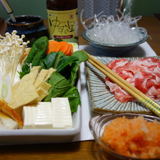 お気に入りのポン酢でとんちり＆仕込み