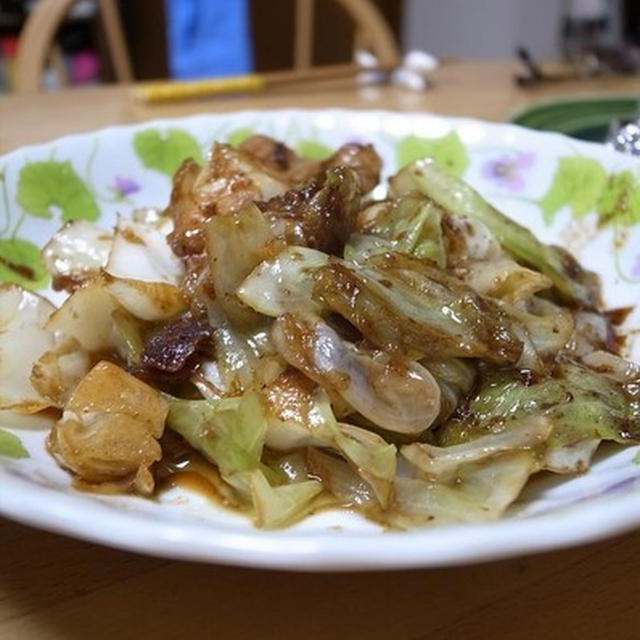 京都の実家で肉祭り。てっちゃんとキャベツの焼き肉たれ炒め｜8.25調布パパ子料理教室満員御礼