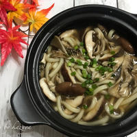 きのこの牡蠣醤油うどん