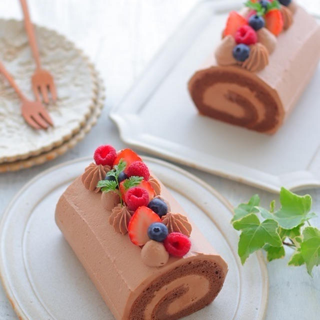 チョコレートロールケーキ♪