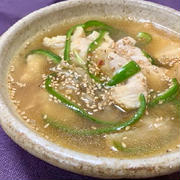25/06/06　鶏肉とキムチのオイスターソーススープ