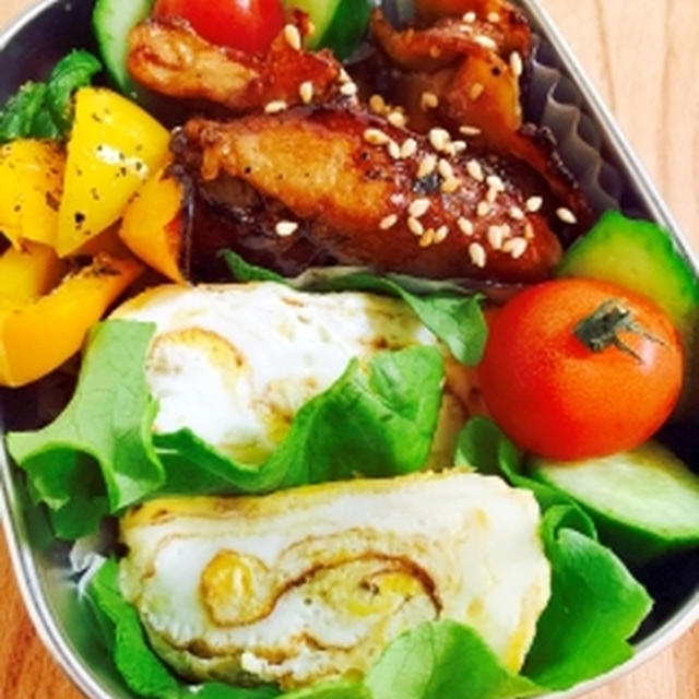 こってりスパイシー☆豚ロースの黒胡椒焼き弁当