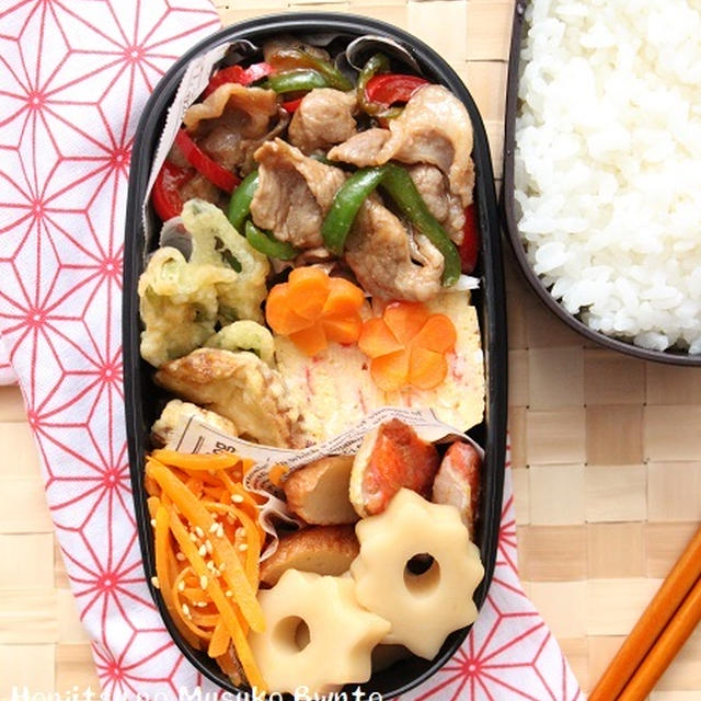 本日の高校生息子のお弁当　卵焼き超時短の作り方