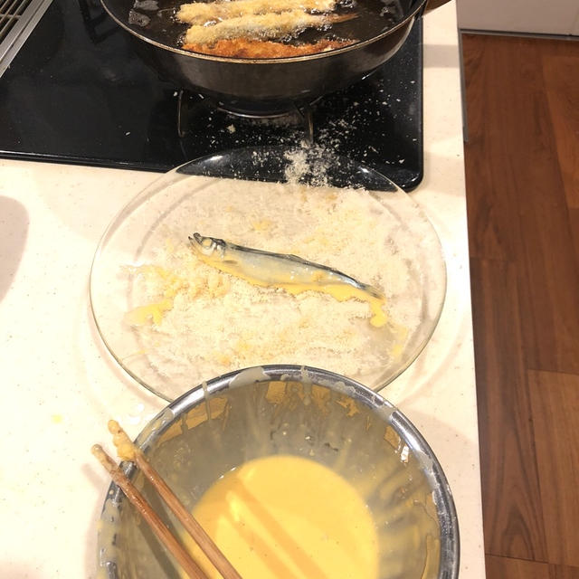 塾弁当です「ししゃもフライ弁当」