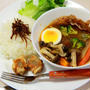 カレーリメイク　キノコと豚バラのスープカレー