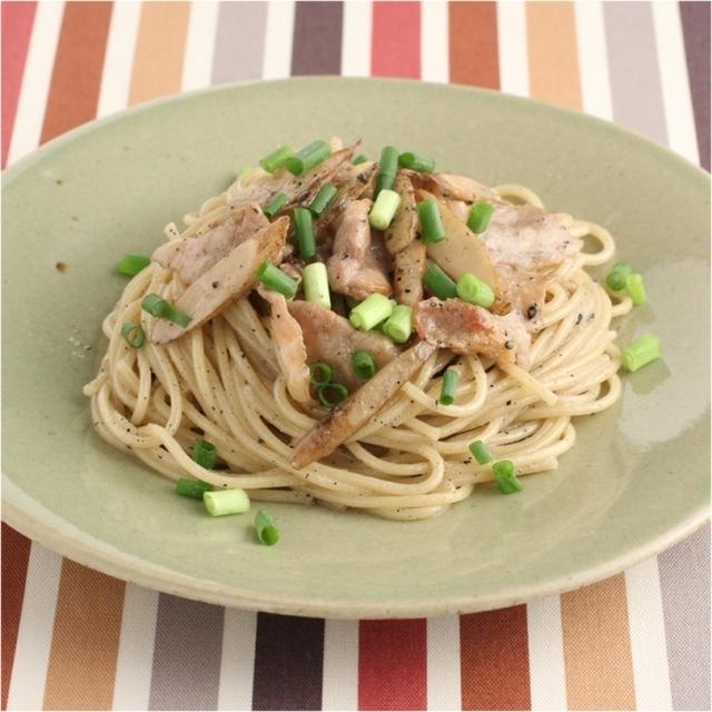 ごぼうのクリームパスタ