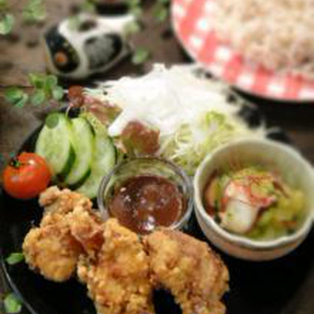 昼cafe☆からあげランチプレート
