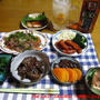 【夕食】牛肉と玉ねぎの炒め物・ぶりの塩麹焼き・チョリソーウインナー…