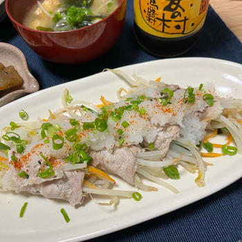 豚肉の野菜巻き蒸し☆ヘルシーな夕飯