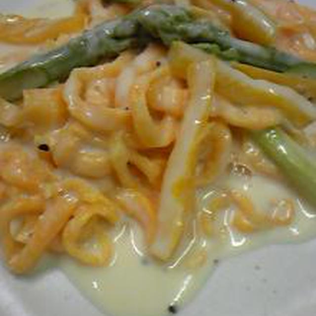 にんじん生パスタ☆クリームソース