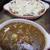 半熟玉子と絡ませて頂く「焼きカレー」