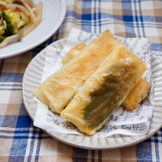 とろ～りチーズが美味しい！エビともやしの春巻き-簡単✻時短✻節約