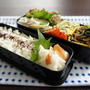 お弁当×小松菜としめじと油揚げのピリ辛炒め