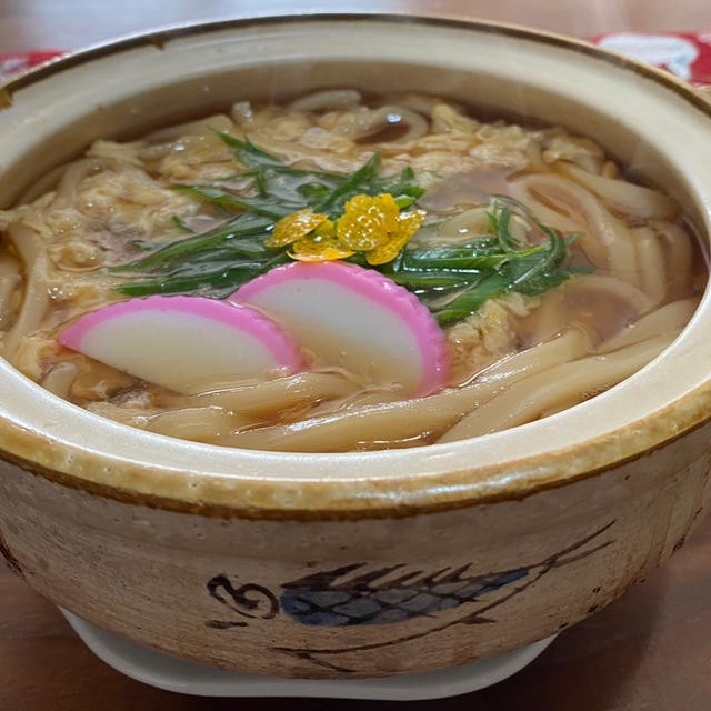 なんちゃって鍋焼きうどん ！