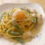 鶏ムネといんげんの豆乳パスタ