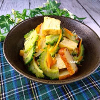 レンジで簡単！つくりおきにも！ゴーヤとさつま揚げの中華和え