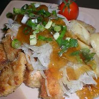 鮭のマヨ☆パン粉焼き～のっけてジュレぽん酢添え～