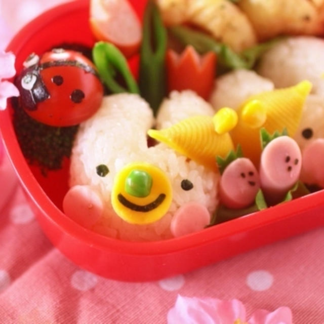 キャラ弁教室☆なかよしｳｻちゃんの入園弁当☆　と　　凹んだ日。