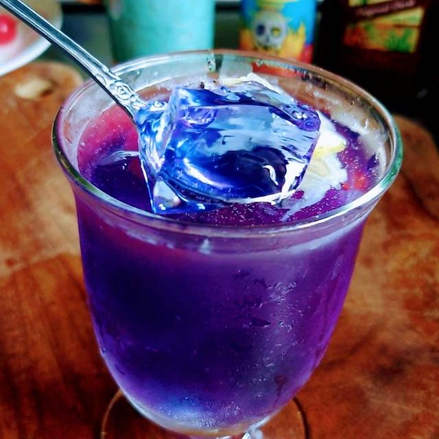 梅雨どこいったん？目から口から涼やかに❤バタフライピーティーで紫陽花ゼリーポンチ♪