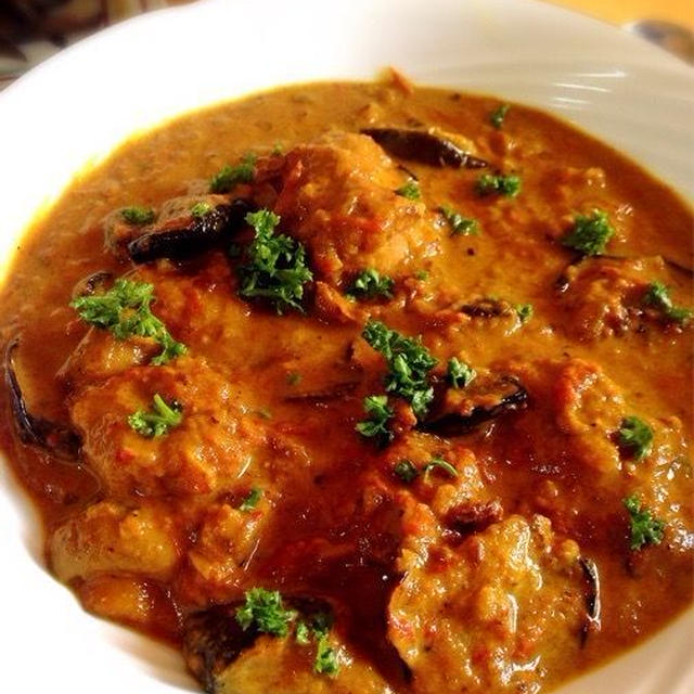 とろとろ茄子と鶏肉のトマトカレー