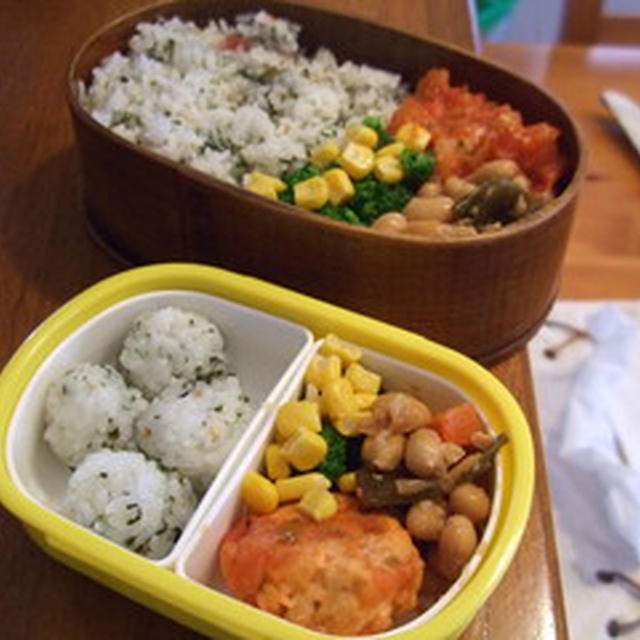 鮭バーグのトマト煮★お弁当