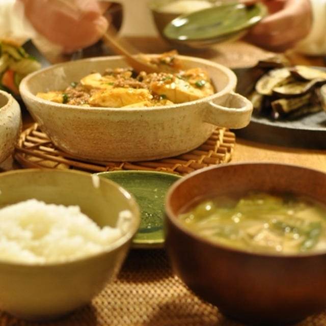 麻婆豆腐の晩ごはん