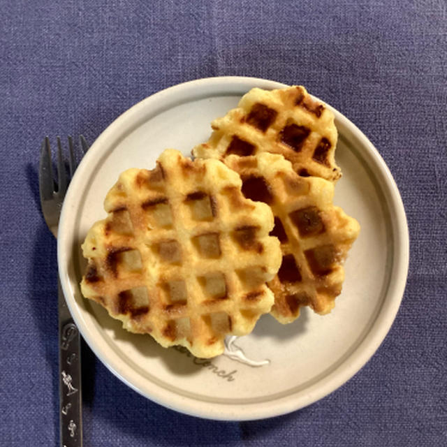 やっと焼いてみたワッフル