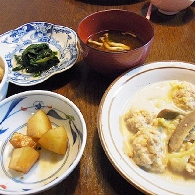 30年来の願いが・・・　＆　鶏肉団子と白菜の飛鳥鍋風煮物