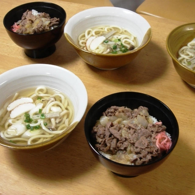 昨夜は牛丼！