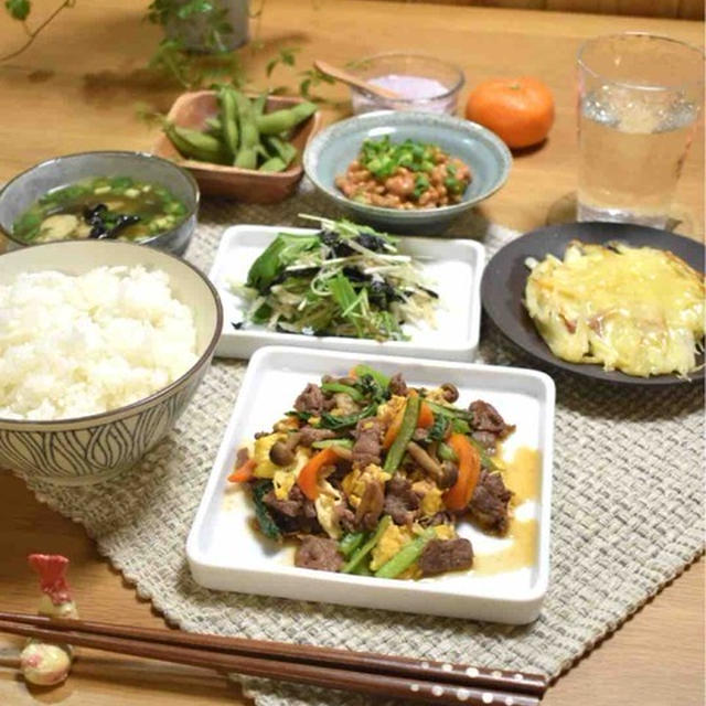 【レシピ】牛肉と彩り野菜のオイスター炒め✳︎ご飯のおかず✳︎鉄分吸収アップ…受験前日晩ごはん。