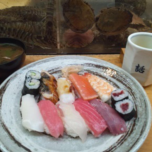 外ランチ☆昼の寿司ランチ（話寿しさん）さくら～。
