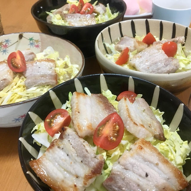 【材料3つで簡単】塩豚オリーブオイルマリネ丼でうっとりしちゃおう♪