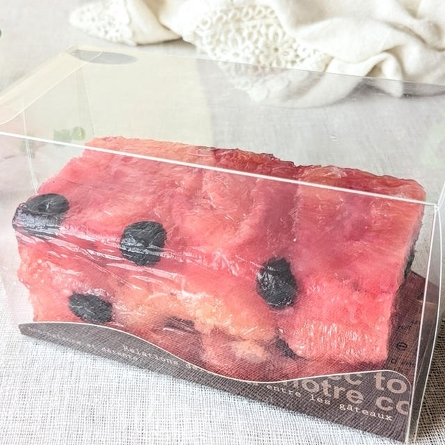 ケーキBOXを使って手作りスイーツをラッピング♪『グレープフルーツとブルーベリーのゼリー』