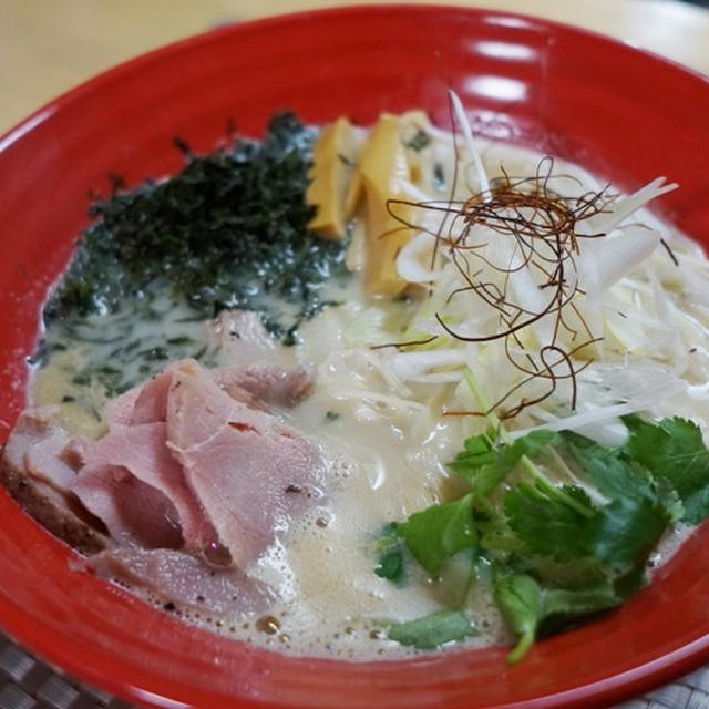 鯛白湯らーめん　麺栞みかさリスペクト＠自作ラーメン　レシピ＆作り方