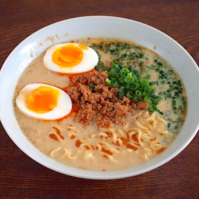 ４０円の袋麺をアレンジ「担々麺」