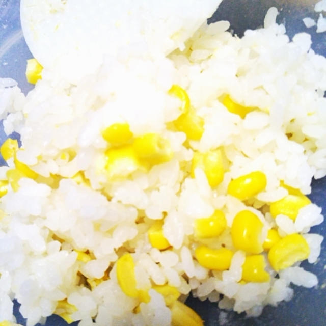 今年初めてのとうもろこしご飯